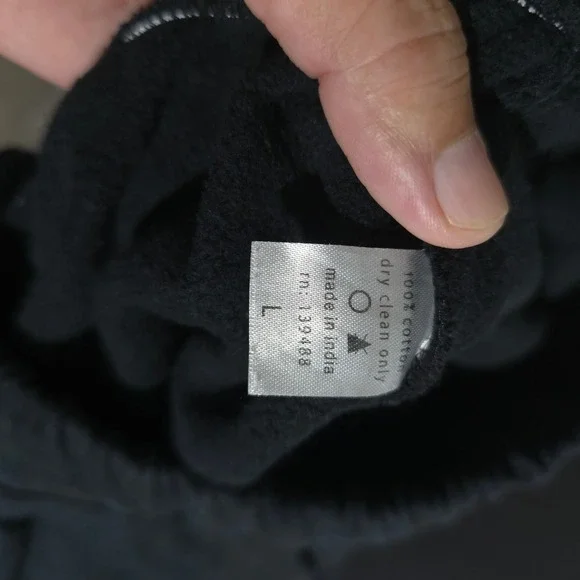 MNML Jogger Sweatpants Mens Black Cotton Blend Drawstring JLounge Size Large - Picture 12 of 13